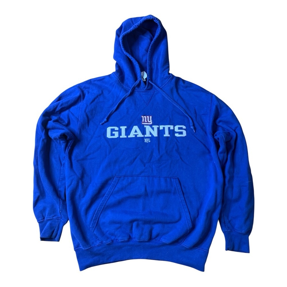 NFL Team Apparel New York Giants Blue Pullover Hoodie - Size Medium